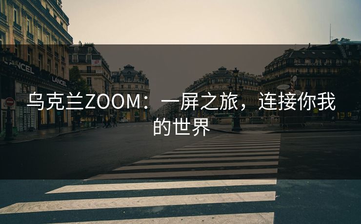 乌克兰ZOOM：一屏之旅，连接你我的世界