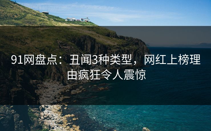 91网盘点:丑闻3种类型,网红上榜理由疯狂令人震惊